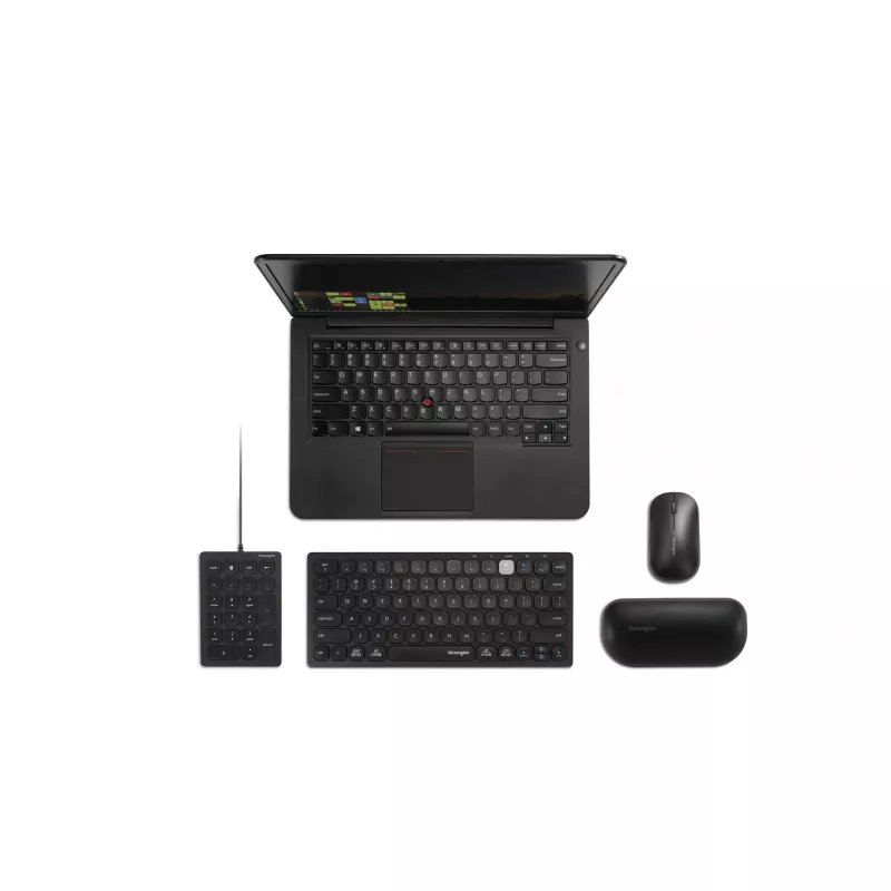 Tastierino numerico con filo Kensington, USB, 21, laptop/PC, nero