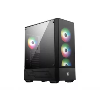 Case PC MSI MAG FORGE 112R Midi-Tower nero con vetro temperato, 3 ventole frontali 120mm, supporto ATX/Micro-ATX/Mini-ITX