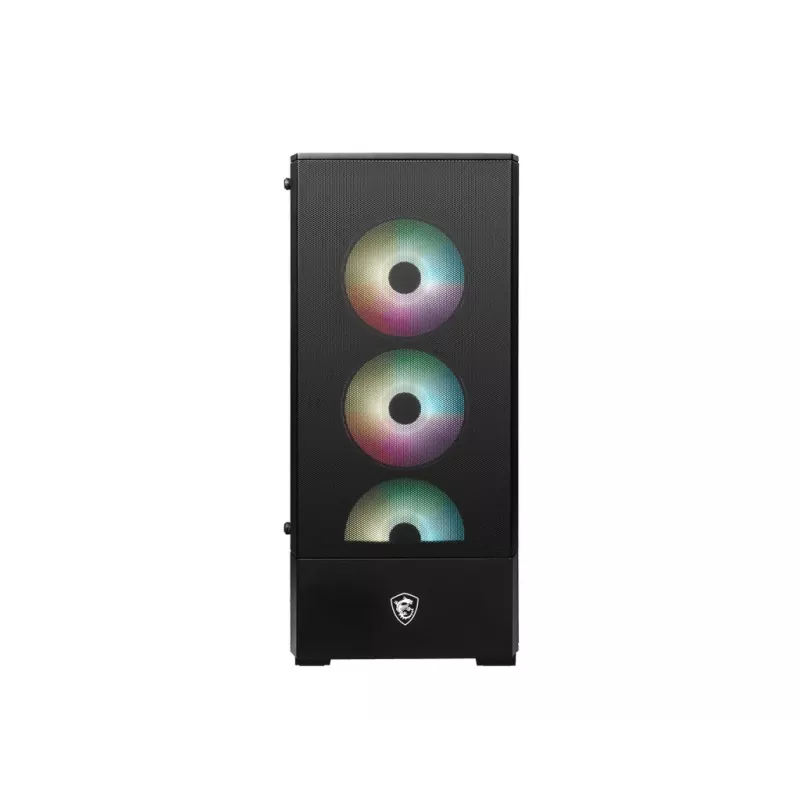 Case PC MSI MAG FORGE 112R Midi-Tower nero con vetro temperato, 3 ventole frontali 120mm, supporto ATX/Micro-ATX/Mini-ITX