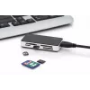 DIGITUS lettore di schede USB 3.0, supporta schede MS/SD/SDHC/MiniSD/M2/CF/MD/SDXC, cavo di collegamento USB-A 1M