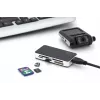 DIGITUS lettore di schede USB 3.0, supporta schede MS/SD/SDHC/MiniSD/M2/CF/MD/SDXC, cavo di collegamento USB-A 1M