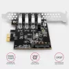 Scheda PCIe Axagon PCEU-43RS - 4 porte USB 5 Gbps, doppia alimentazione, Renesas PD720201, SP & LP