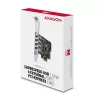 Scheda PCIe Axagon PCEU-43RS - 4 porte USB 5 Gbps, doppia alimentazione, Renesas PD720201, SP & LP