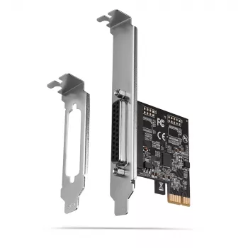 Axagon PCEA-P1N PCIe - adattatore 1 porta parallela con SP & LP, PCIe, parallela, femmina, full-height / low-profile, PCIe 2.0, Cina