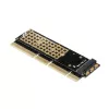 Axagon PCEM2-1U PCIe x16/x8/x4 - adattatore per slot M.2 NVMe M-Key 1U