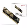 Axagon PCEM2-1U PCIe x16/x8/x4 - adattatore per slot M.2 NVMe M-Key 1U