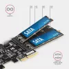Axagon PCES-SA4M2 controller PCIe 2 porte SATA 6G interne + interfacce M.2 B-Key schede/adattatori M.2, SATA