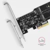 Axagon PCES-SA4M2 controller PCIe 2 porte SATA 6G interne + interfacce M.2 B-Key schede/adattatori M.2, SATA