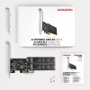 Axagon PCES-SA4M2 controller PCIe 2 porte SATA 6G interne + interfacce M.2 B-Key schede/adattatori M.2, SATA