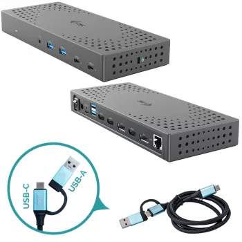 i-tec USB 3.0 / USB-C / Thunderbolt, docking station 3x 4K Gen 2 + Power Delivery 100W