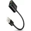 Adattatore audio USB esterno AXAGON ADA-12 con 1x jack da 3,5 mm per cuffie e microfono