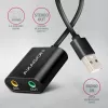 Adattatore audio USB esterno AXAGON ADA-12 con 1x jack da 3,5 mm per cuffie e microfono