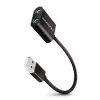Adattatore audio USB esterno AXAGON ADA-12 con 1x jack da 3,5 mm per cuffie e microfono