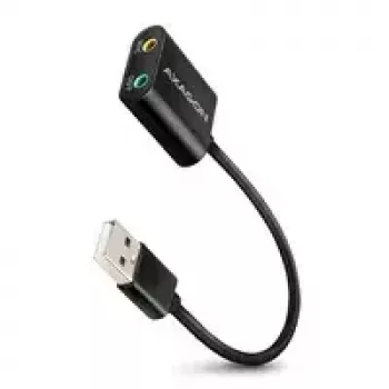 Adattatore audio USB esterno AXAGON ADA-12 con 1x jack da 3,5 mm per cuffie e microfono