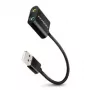 Adattatore audio USB esterno AXAGON ADA-12 con 1x jack da 3,5 mm per cuffie e microfono