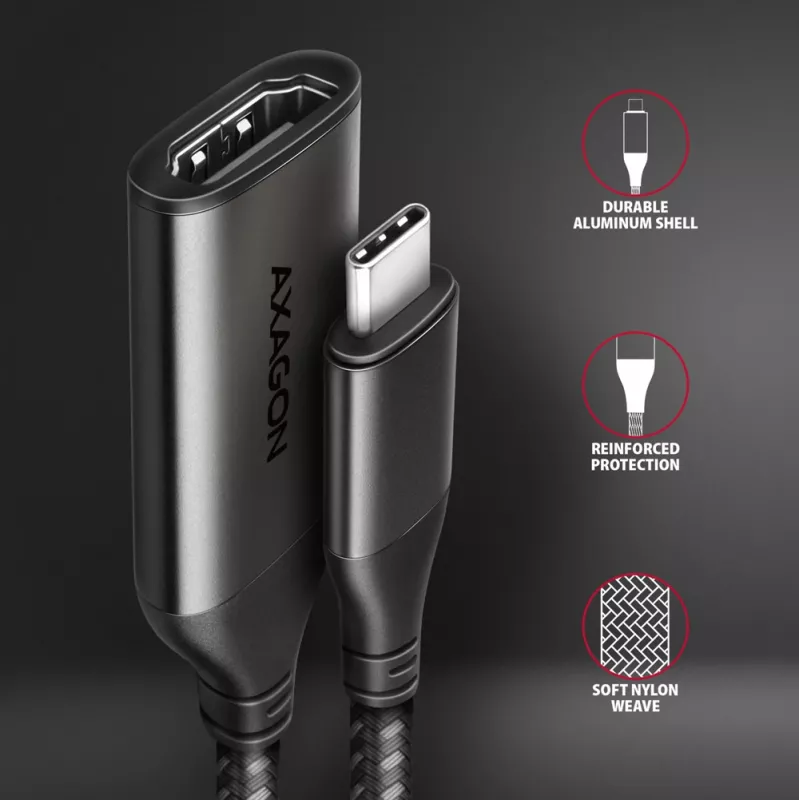 Axagon RVC-HI2M adattatore USB-C -> HDMI 2.0a 4K/60Hz HDR10