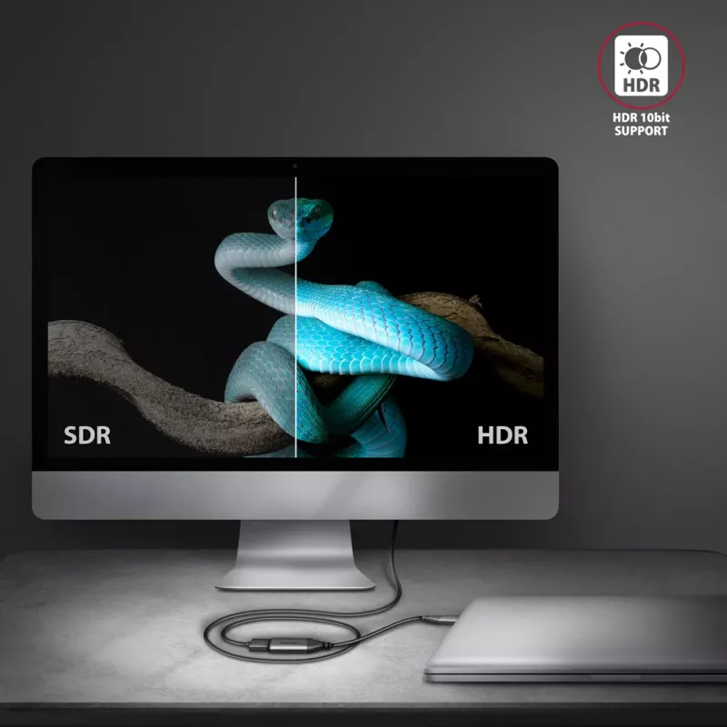 Axagon RVC-HI2M adattatore USB-C -> HDMI 2.0a 4K/60Hz HDR10