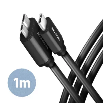 Cavo USB Axagon BUMM3-CM10AB Micro-USB B a USB C 1 m nero
