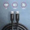 Cavo USB Axagon BUCM-CM20AB 2 m USB C nero
