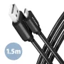 Cavo USB Axagon BUMM-AM15AB USB 2.0 1,5 m Micro-USB B USB A nero