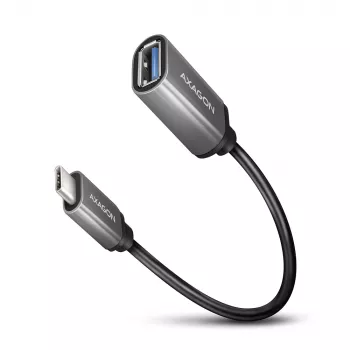 Axagon RUCM-AFAC Adattatore cavo USB-C (M) -> USB-A (F), 20 cm, USB 3.2 Gen 1, 3A, ALU