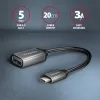 Axagon RUCM-AFAC Adattatore cavo USB-C (M) -> USB-A (F), 20 cm, USB 3.2 Gen 1, 3A, ALU