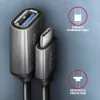 Axagon RUCM-AFAC Adattatore cavo USB-C (M) -> USB-A (F), 20 cm, USB 3.2 Gen 1, 3A, ALU