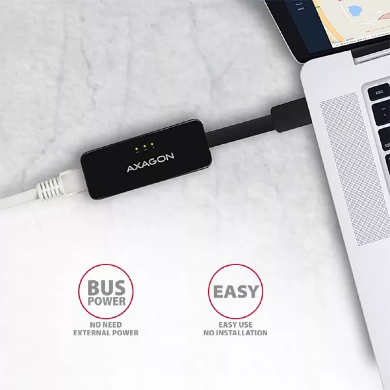 AXAGON ADE-XR adattatore da USB 2.0 Type-A a Fast Ethernet 10/100, RJ-45, Realtek RTL8152, nero, 23 g