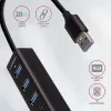 Hub multiporta Axagon HMA-CR3A in metallo USB 3.2 Gen 1 con tre porte USB e lettore di schede