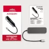 Hub Axagon HMC-6H4A USB 3.2 Gen 1, 4x USB-A, HDMI 4K/30Hz, PD 100W, cavo USB-C 20 cm