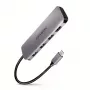 Hub Axagon HMC-HCR3A 3x USB-A + HDMI + SD/microSD USB-C 3.2 Gen 1 cavo 20 cm con filo USB 3.2 Gen 1 (3.1 Gen 1) Type-C grigio