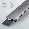 Hub Axagon HMC-HCR3A 3x USB-A + HDMI + SD/microSD USB-C 3.2 Gen 1 cavo 20 cm con filo USB 3.2 Gen 1 (3.1 Gen 1) Type-C grigio