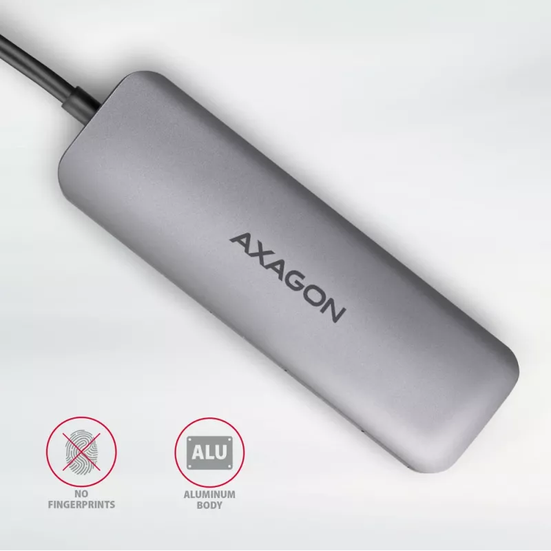Hub Axagon HMC-HCR3A 3x USB-A + HDMI + SD/microSD USB-C 3.2 Gen 1 cavo 20 cm con filo USB 3.2 Gen 1 (3.1 Gen 1) Type-C grigio