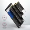 Case esterno Axagon EEM2-SB2 USB-C 3.2 Gen 2 in metallo per SSD M.2 NVMe e SATA. Senza viti