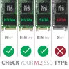 Case esterno Axagon EEM2-SB2 USB-C 3.2 Gen 2 in metallo per SSD M.2 NVMe e SATA. Senza viti