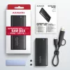 Case esterno Axagon EEM2-SB2 USB-C 3.2 Gen 2 in metallo per SSD M.2 NVMe e SATA. Senza viti