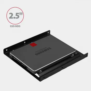 Staffa di montaggio Axagon RHD-125B per 1x 2,5 pollici in vano 3,5 pollici - metallo nero