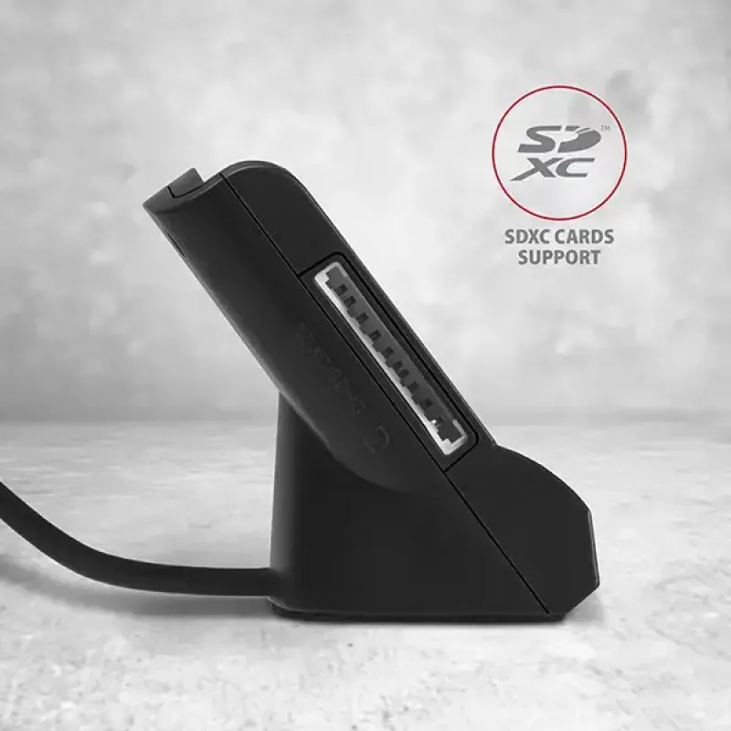Lettore di smart card Axagon CRE-SM2 USB 2.0 nero cavo 1,3 m