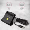 Lettore di smart card Axagon CRE-SM2 USB 2.0 nero cavo 1,3 m