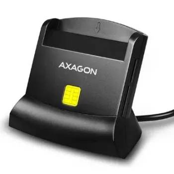 Lettore di smart card Axagon CRE-SM2 USB 2.0 nero cavo 1,3 m