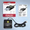Lettore piatto di smart card/ID Axagon CRE-SM3N USB-A, USB 2.0, 1,3 m, nero, 57 g