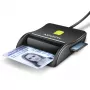 Lettore piatto di smart card e schede SD/microSD/SIM Axagon CRE-SM3SD USB per interni USB 2.0 nero