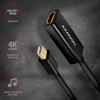Adattatore Axagon RVDM-HI14N Mini DisplayPort -> HDMI 1.4 4K/30Hz