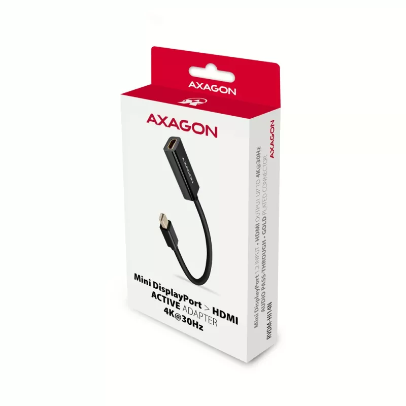 Adattatore Axagon RVDM-HI14N Mini DisplayPort -> HDMI 1.4 4K/30Hz