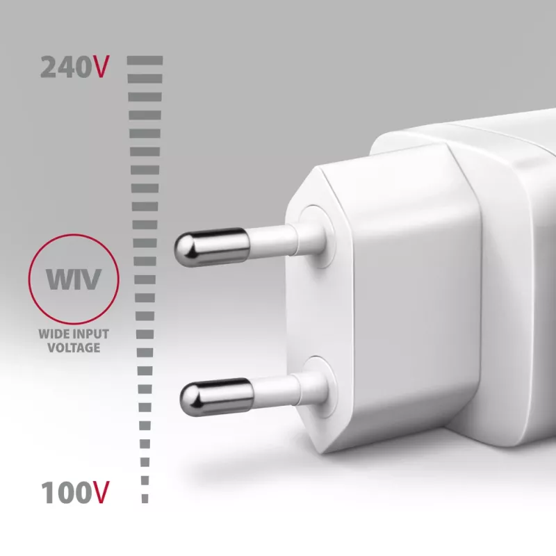 Caricabatterie Axagon ACU-PQ30W QC3.0 30W USB-C bianco