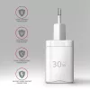 Caricabatterie Axagon ACU-PQ30W QC3.0 30W USB-C bianco