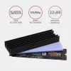 Dissipatore passivo in alluminio Axagon CLR-M2L10 per tutti gli SSD M.2, formato 2280, altezza 10 mm.