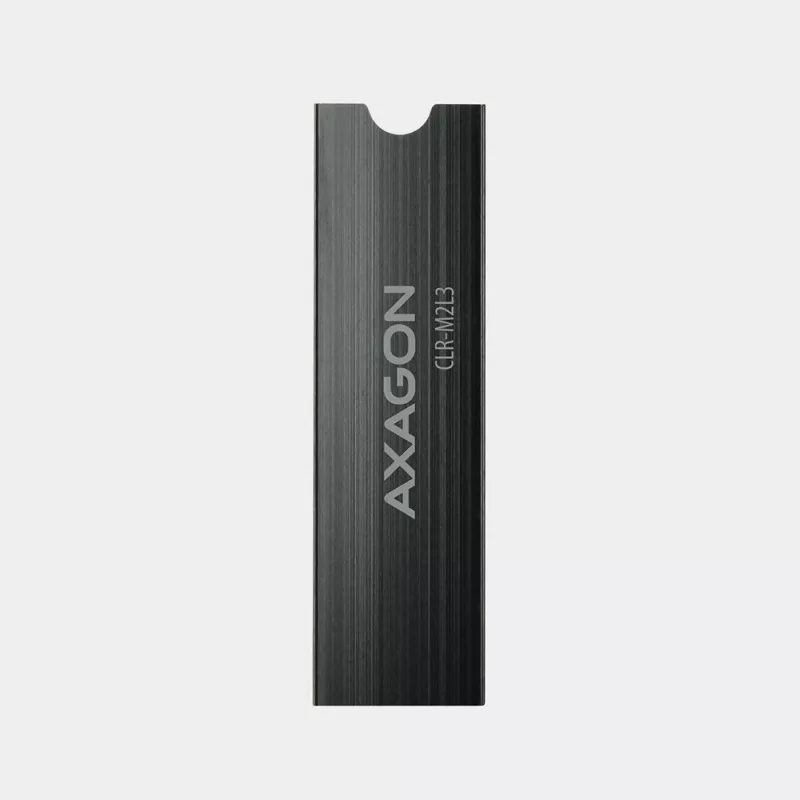 Dissipatore passivo in alluminio Axagon CLR-M2L3 per tutti gli SSD M.2, formato 2280, altezza 3 mm