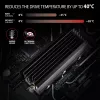 Dissipatore passivo in alluminio Axagon CLR-M2XL per unità SSD M.2 a una e due facce, formato 2280, altezza 36 mm