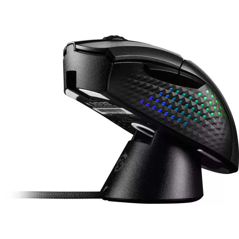 Mouse MSI CLUTCH GM51 LIGHTWEIGHT WIRELESS gaming per destrimani RF + Bluetooth + USB Type-C ottico 26000 DPI